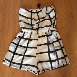 Strapless one piece short set new with tags.